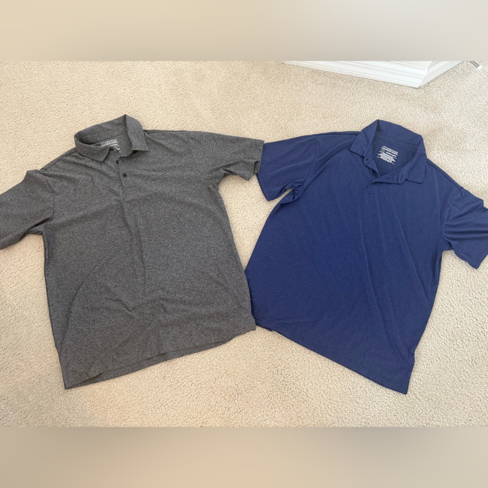 Cossniss Gray and Blue Dri Fit Polo Shirts XL